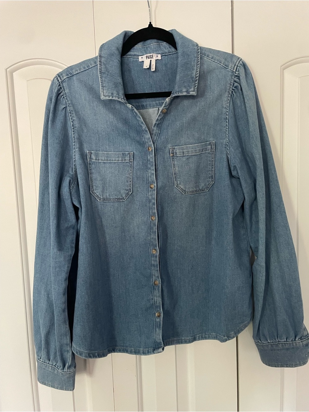PAIGE Light Blue Denim Shirt Jacket